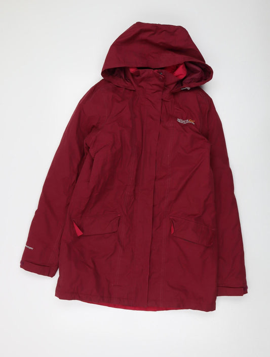 Regatta Women's Red Parka Jacket Size 10 Waterproof