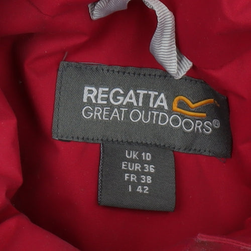 Regatta Women's Red Parka Jacket Size 10 Waterproof