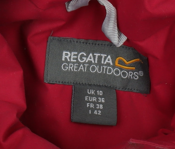 Regatta Women's Red Parka Jacket Size 10 Waterproof