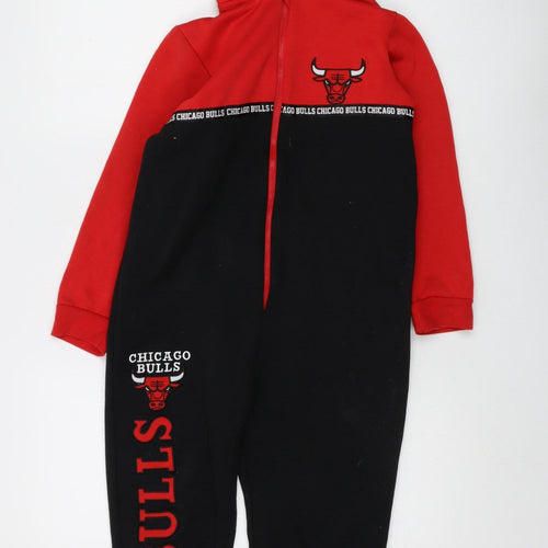 NBA Bulls Boys Red and Black Tracksuit 8-9 Years