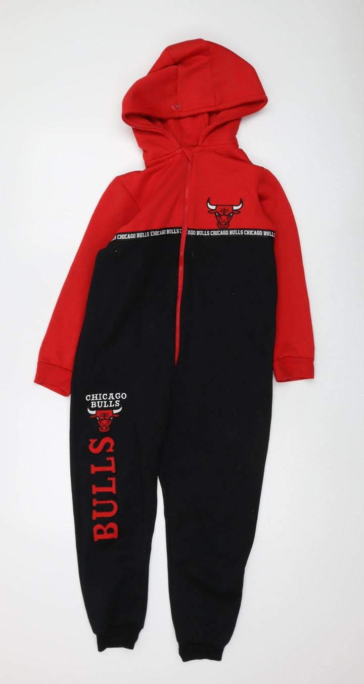 NBA Bulls Boys Red and Black Tracksuit 8-9 Years