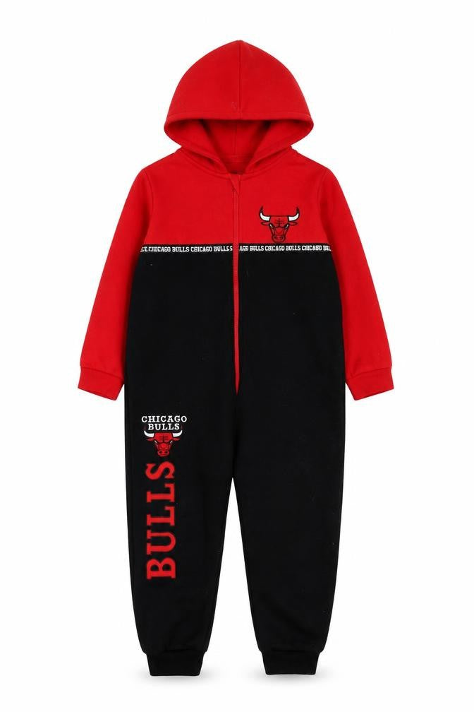 NBA Bulls Boys Red and Black Tracksuit 8-9 Years