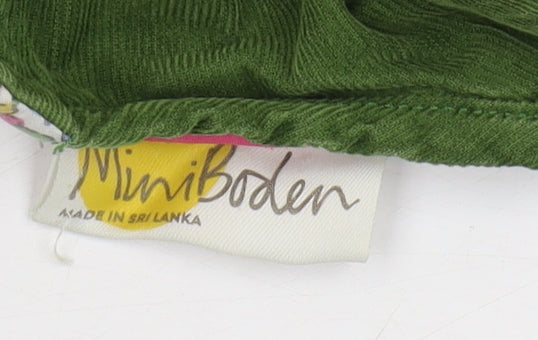 Mini Boden Girls Green Cotton A-Line Dress 3-4 Years