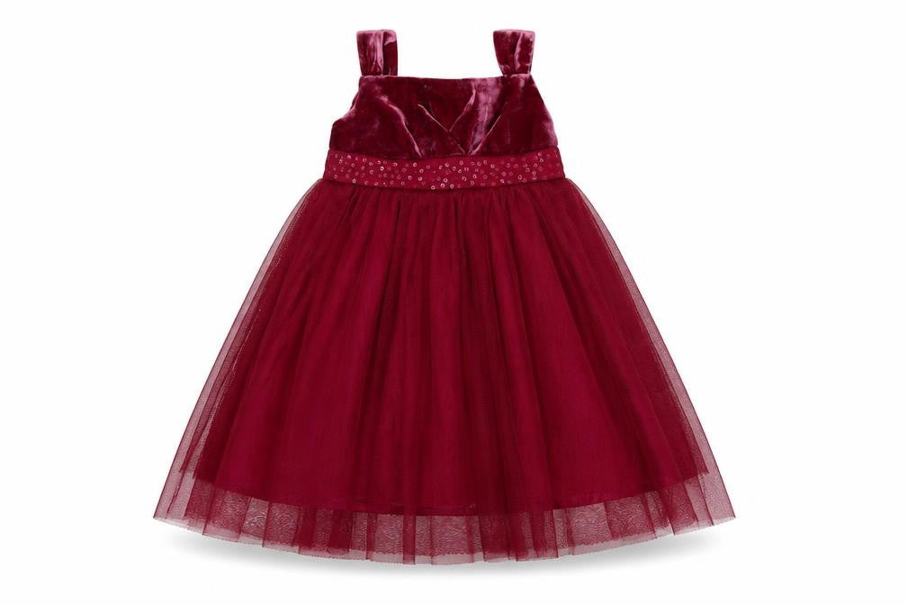 Monsoon Girls Red A-Line Dress, 12-18 Months, Luxury Party Attire
