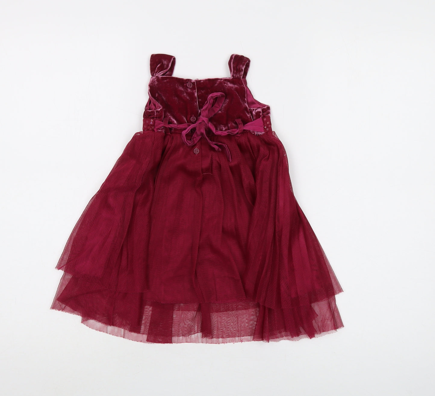 Monsoon Girls Red A-Line Dress, 12-18 Months, Luxury Party Attire