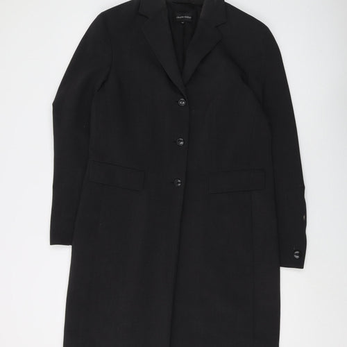 Claudia Sträter Women's Black Long Overcoat Size 12