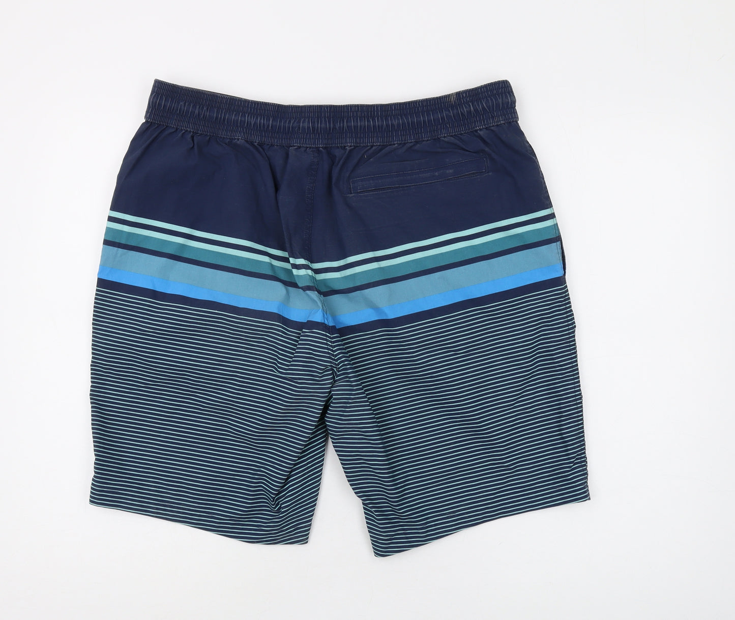 Fat Face Men's Blue Striped Board Shorts Size L