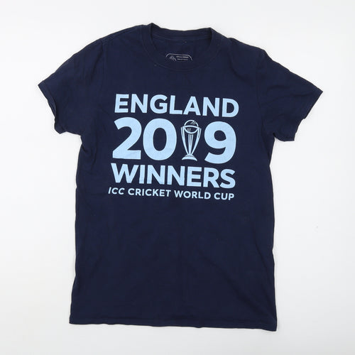 Fanatics Men's Blue ICC Cricket 2019 Winners T-Shirt Size S