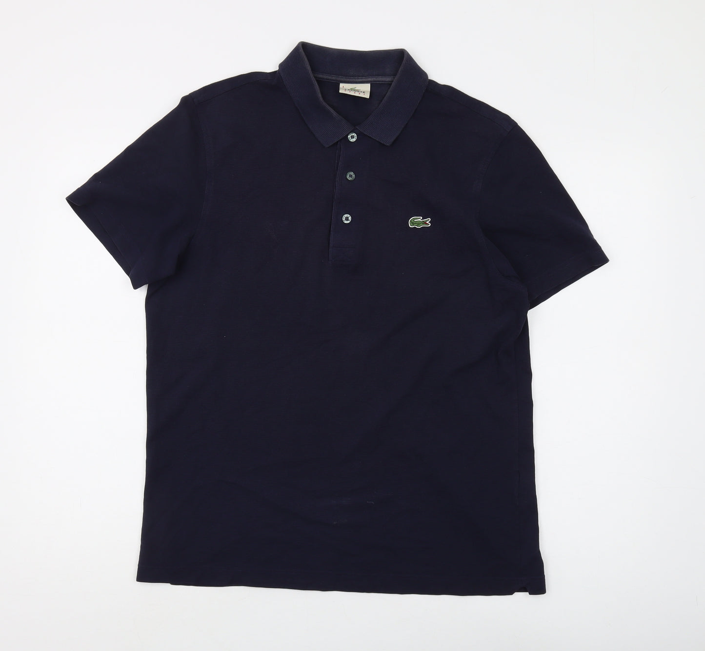 Lacoste Men's Black Polo Shirt Large Logo Cotton