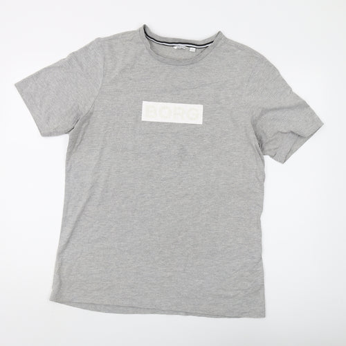 Björn Borg Men's Grey Crew Neck T-Shirt Size L