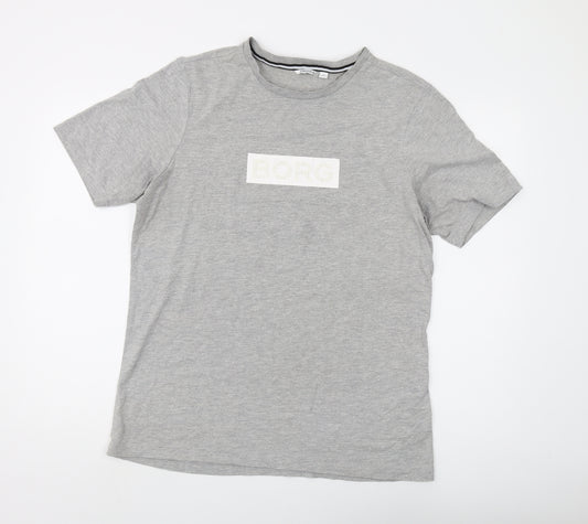 Björn Borg Men's Grey Crew Neck T-Shirt Size L