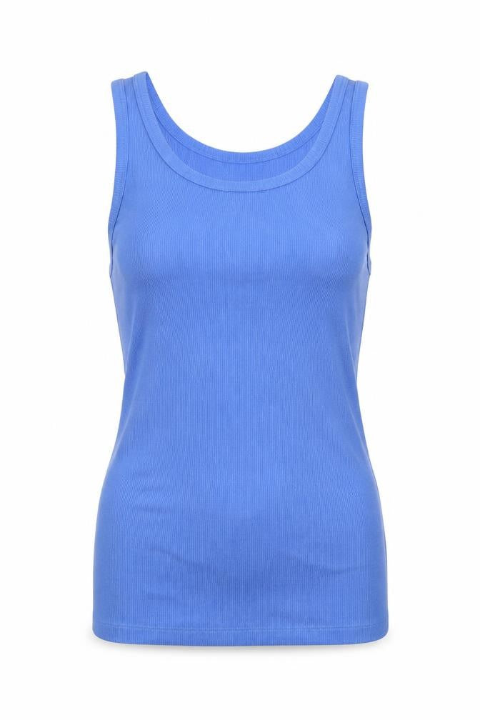 Front view of MSCH Copenhagen Women's Blue XS Basic Tank
