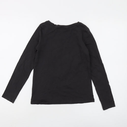 H&M Girls Black Long Sleeve Minnie Mouse Top 9-10 Years