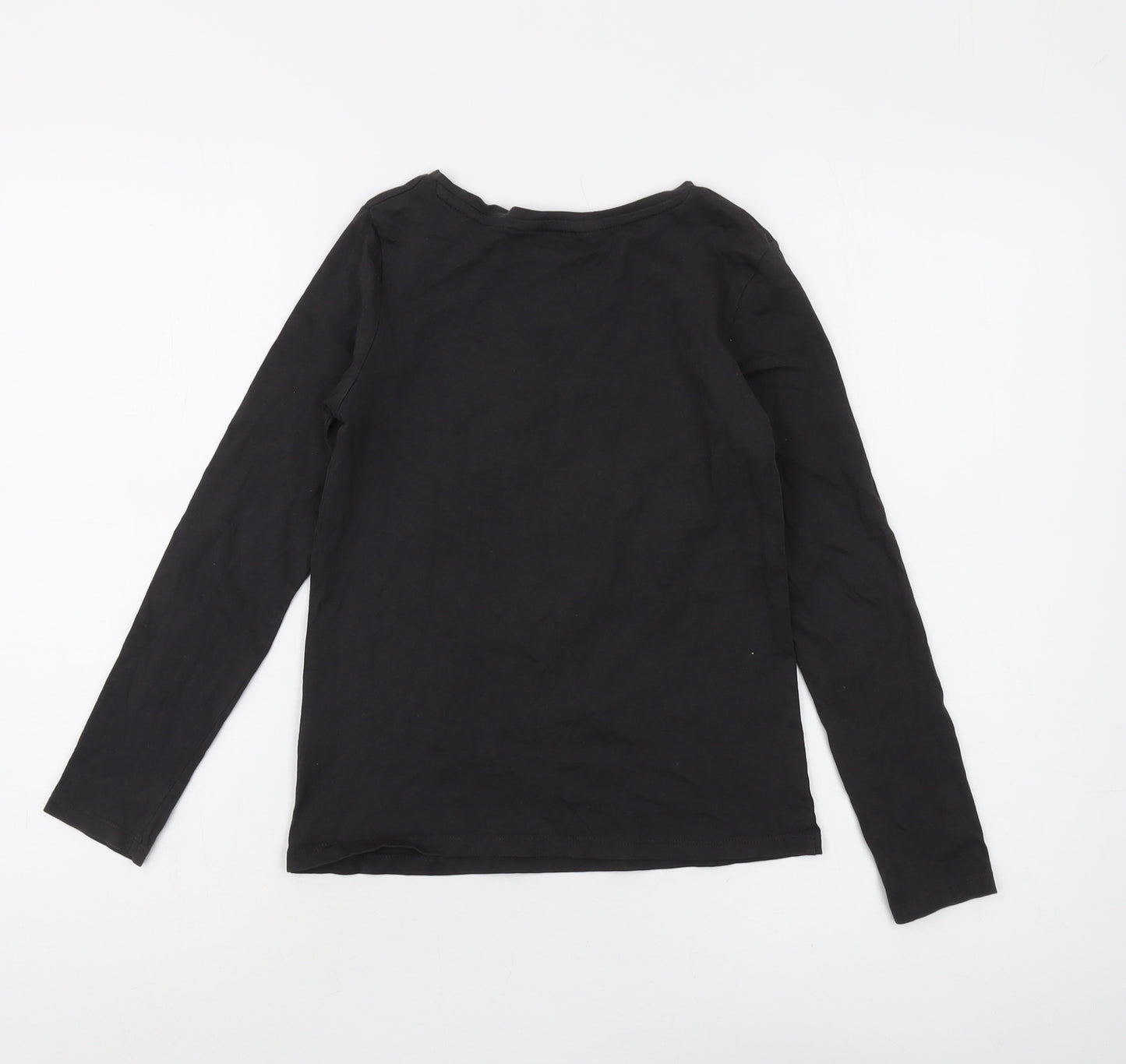 H&M Girls Black Long Sleeve Minnie Mouse Top 9-10 Years