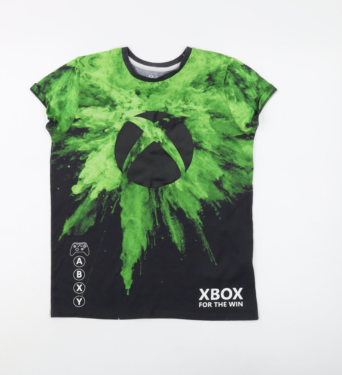 Xbox Boys Green Black Gaming T-Shirt, 10-11 Years, Pullover