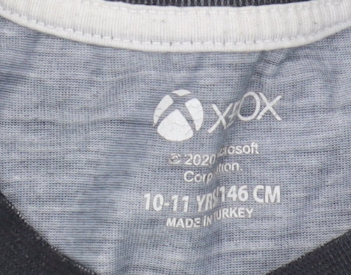 Xbox Boys Green Black Gaming T-Shirt, 10-11 Years, Pullover