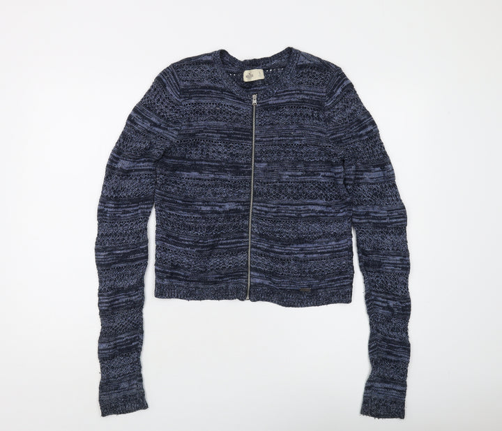 Hollister Women's Blue Full Zip Jumper Size S