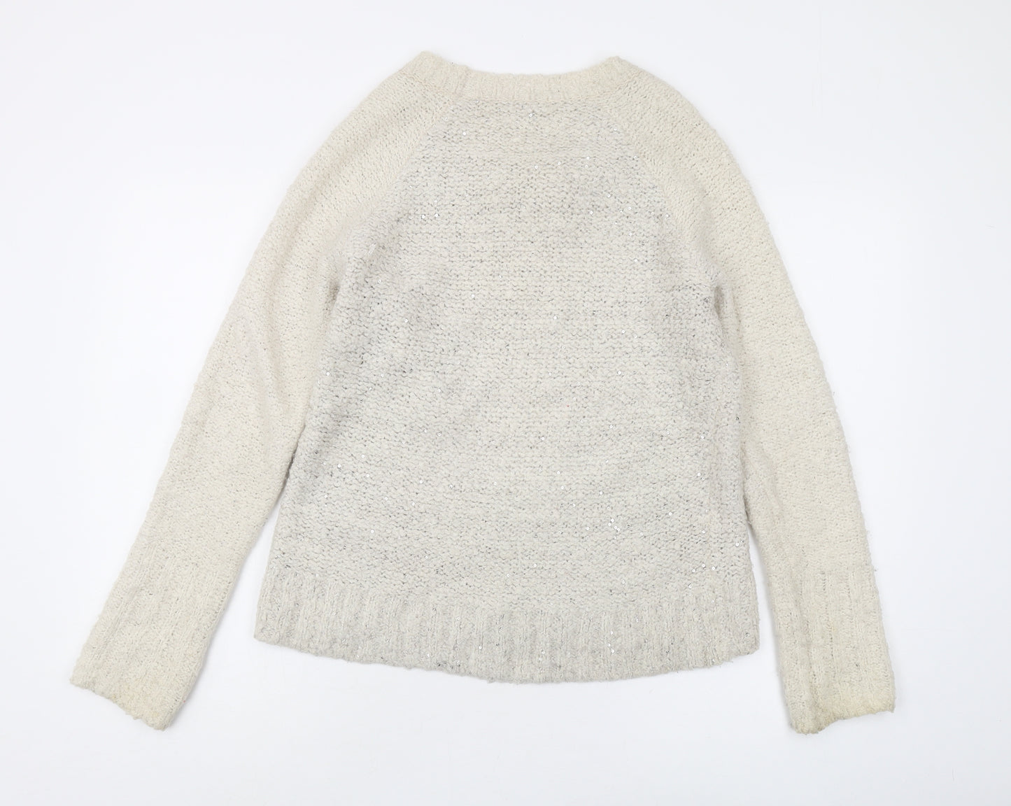 Abercrombie & Fitch Women’s Beige Chunky-Knit Pullover M