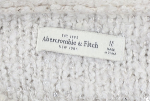 Abercrombie & Fitch Women’s Beige Chunky-Knit Pullover M