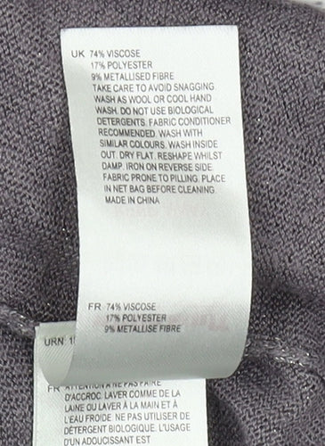 White Stuff Women's Grey Pullover Jumper Size 8