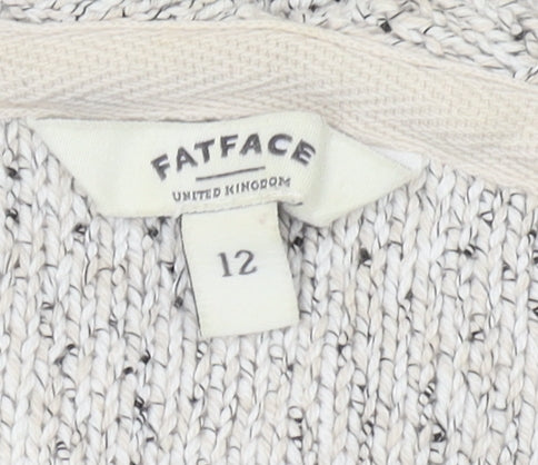 FatFace Women's Ivory Open-Knit Cardigan 12