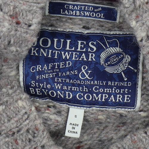 Joules Women's Grey Wool Jumper S Raglan Long Sleeve