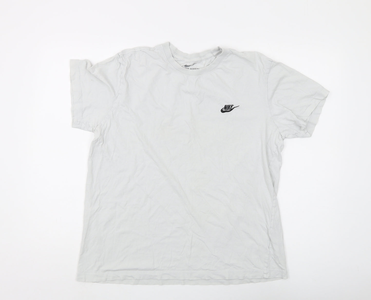 Nike Men's White L Athletic T-Shirt with Logo