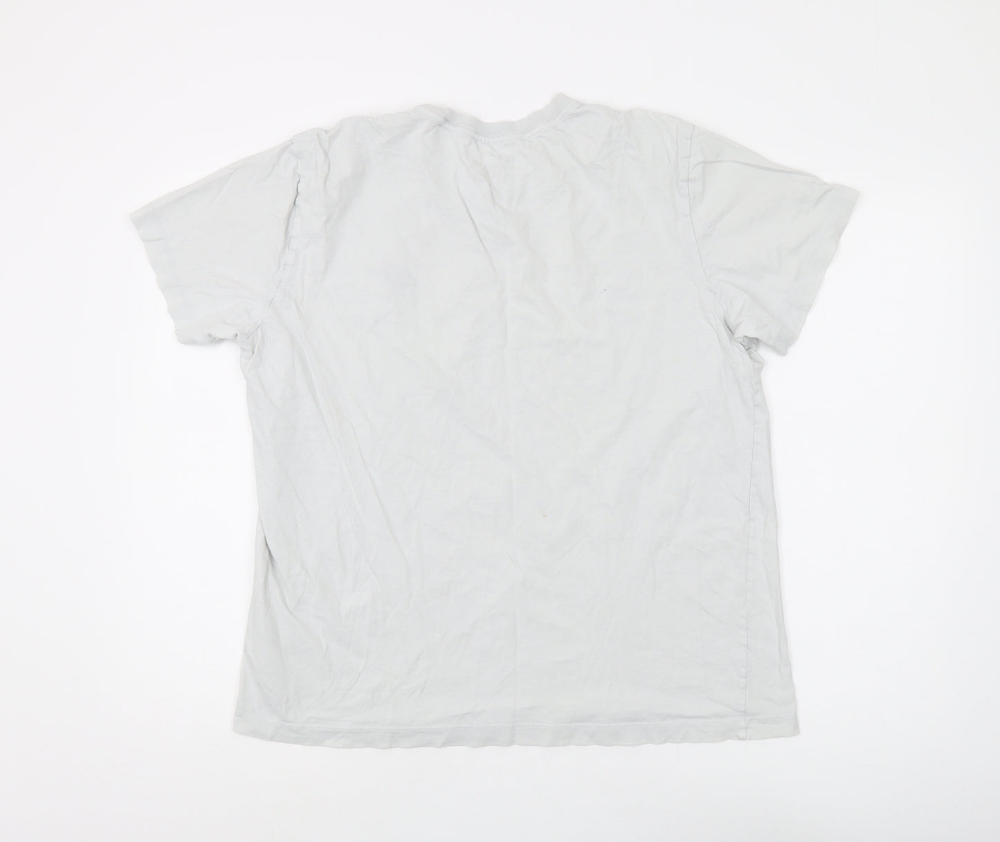 Nike Men's White L Athletic T-Shirt with Logo