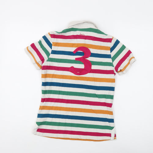 Joules Women's Multicoloured Striped Polo Shirt S