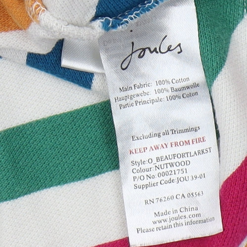 Joules Women's Multicoloured Striped Polo Shirt S