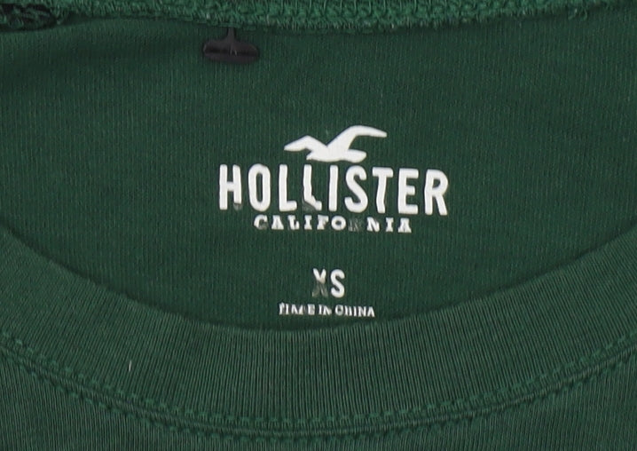 Hollister Unisex Green Long Sleeve T-Shirt XS