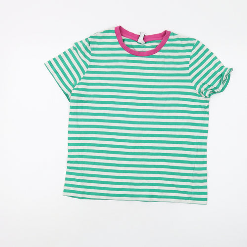 & Other Stories Women's Green Striped Ringer T-Shirt