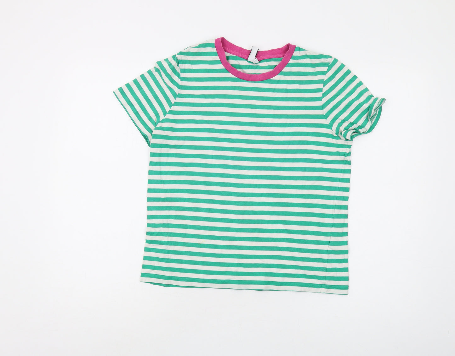 & Other Stories Women's Green Striped Ringer T-Shirt