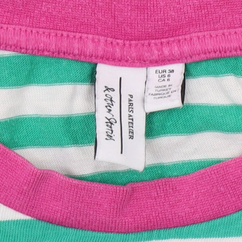 & Other Stories Women's Green Striped Ringer T-Shirt