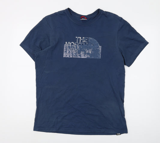 The North Face Men's Blue Crew Neck T-Shirt - Size L