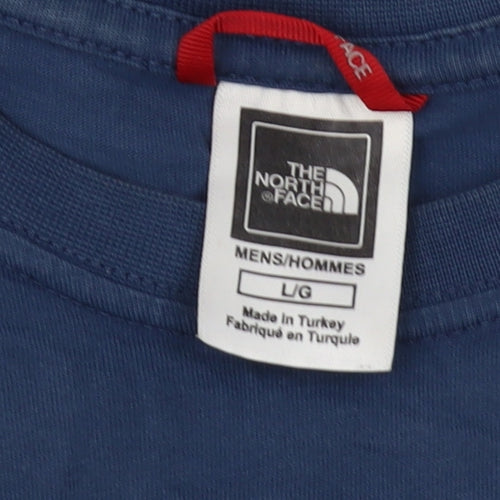 The North Face Men's Blue Crew Neck T-Shirt - Size L