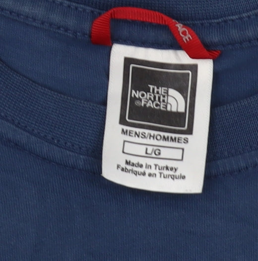 The North Face Men's Blue Crew Neck T-Shirt - Size L