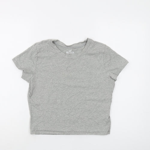 Hollister Women's Grey Basic T-Shirt M