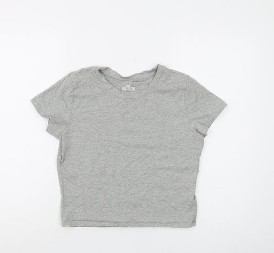 Hollister Women's Grey Basic T-Shirt M