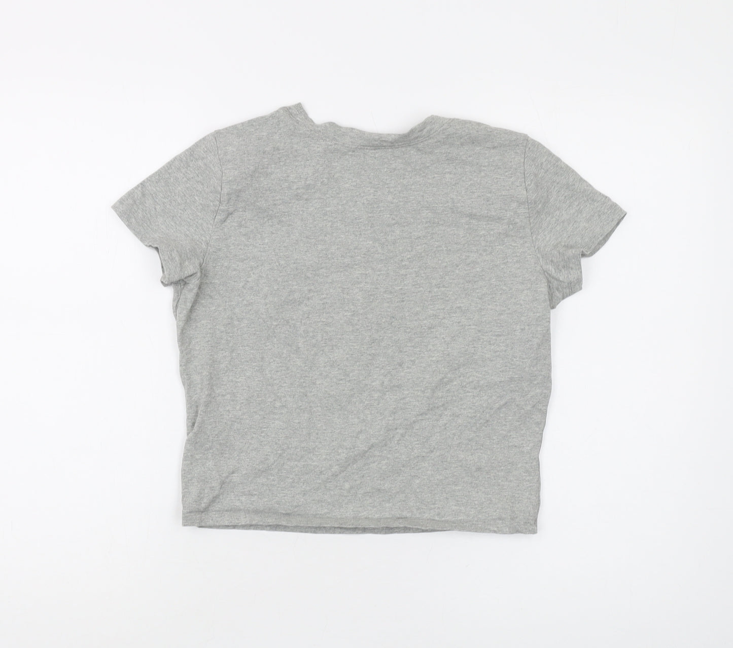 Hollister Women's Grey Basic T-Shirt M