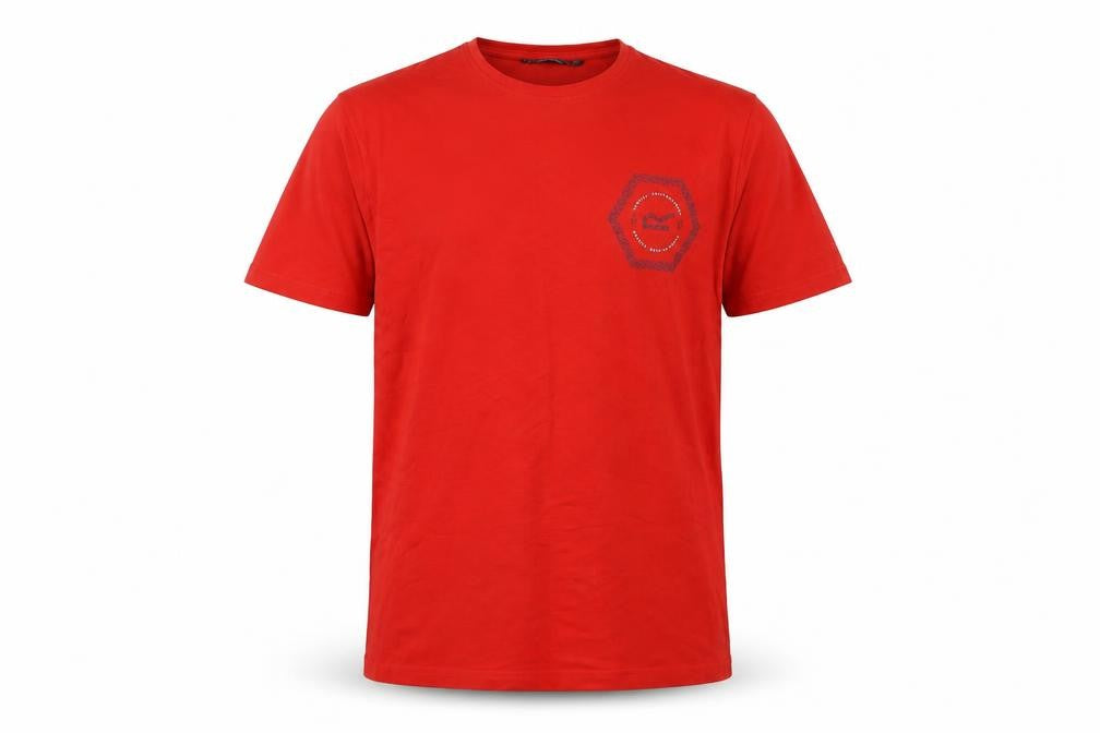 Front view of Regatta Men's Red 2XL Crew Neck T-Shirt