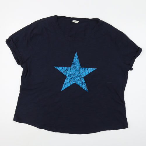 Hush Women's Blue XL T-Shirt with Star Design