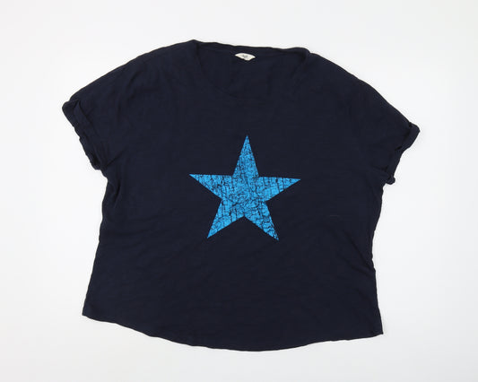 Hush Women's Blue XL T-Shirt with Star Design