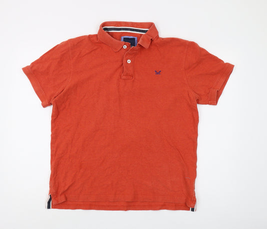 Crew Clothing Men's Orange Polo Shirt L - Classic Casual