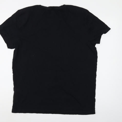 Gant Men's Black XL Crew Neck Logo T-Shirt