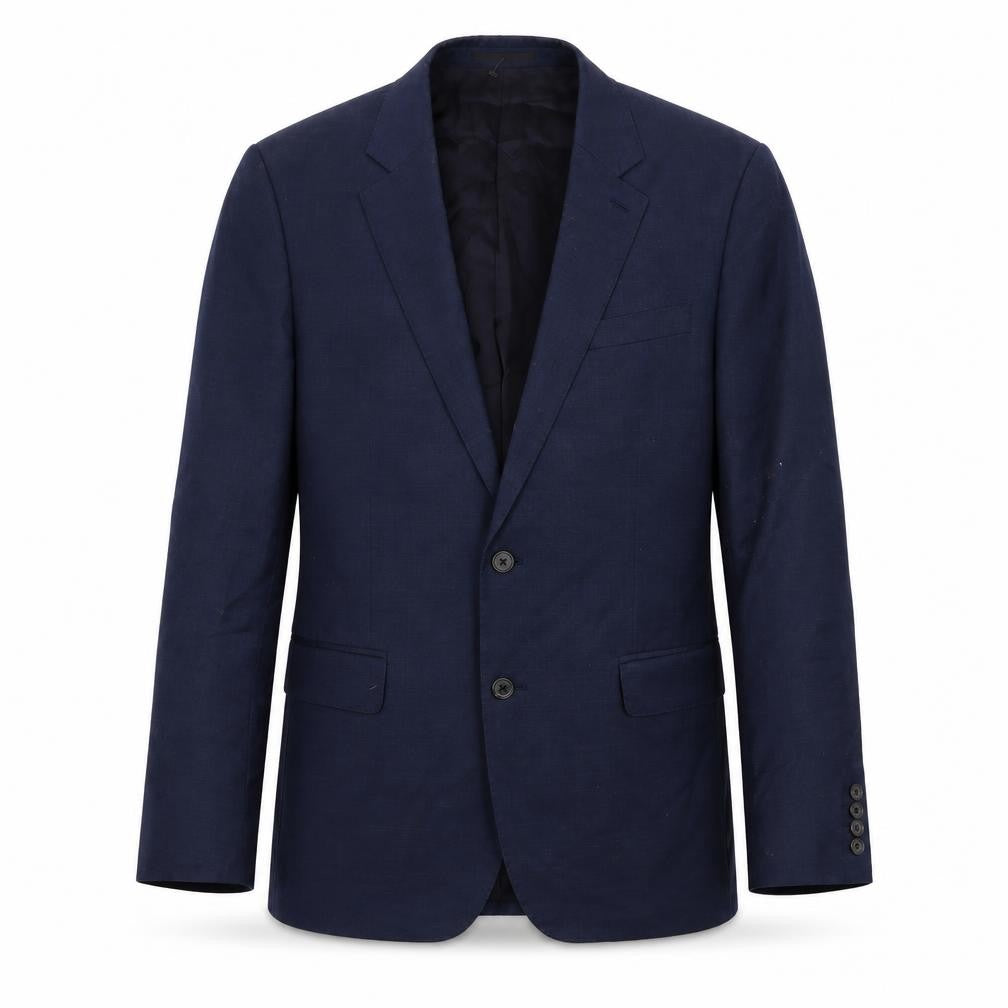 Front view of Jaeger Men's Blue Blazer, size 40, Double-Vented