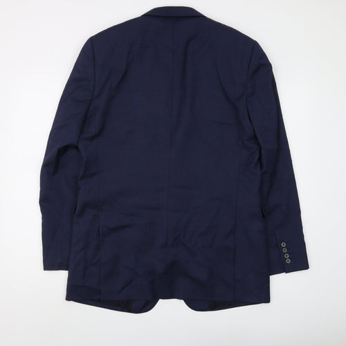 Jaeger Men's Blue Blazer, Size 40, Double-Vented