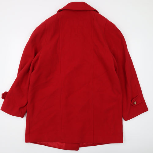 The Edinburgh Collection Women's Red Pea Coat Size 14