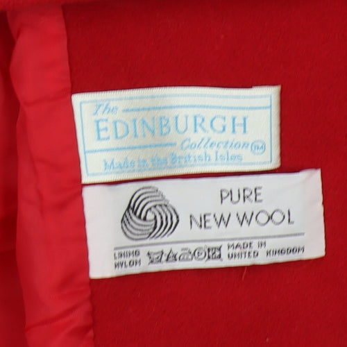 The Edinburgh Collection Women's Red Pea Coat Size 14