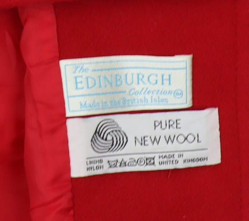 The Edinburgh Collection Women's Red Pea Coat Size 14